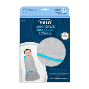 HALO SleepSack vreća za povijanje ideal temp Heather grey/Aqua - 0-3m