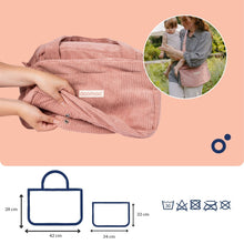 Load image into Gallery viewer, Doomoo torba za mame Corduroy Pink