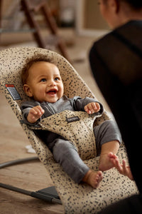 Baby bjorn bouncer Woven Beige/Dark Gray, baby bjorn, njihalice, oprema za bebe, baby bjorn srbija