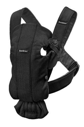 Baby bjorn Nosiljka Mini Black 3D mrežasta 0-12 m
