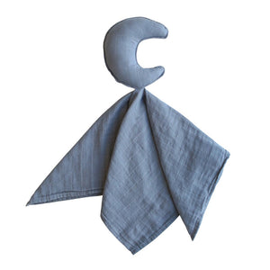 Mushie pamučna mazilica mesec - plava