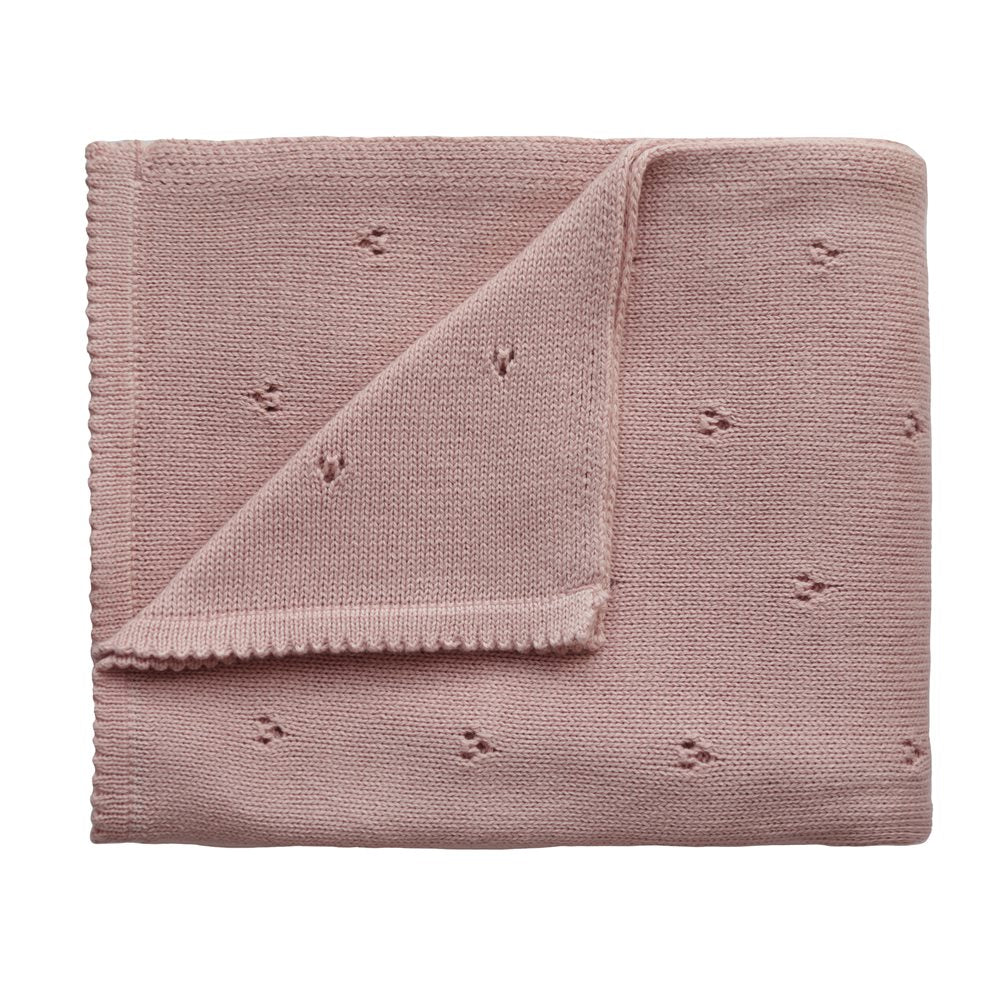 Mushie pamučni prekrivač za bebe rozi