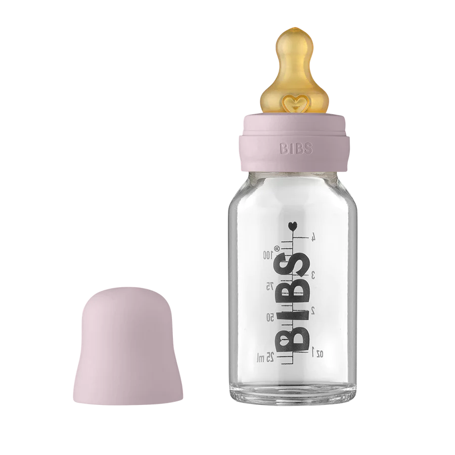 BIBS staklena flašica 110ml - Dusky Lilac