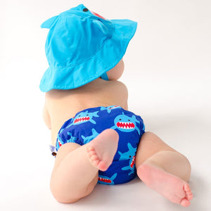 Zoocchini komplet Ajkula kupaci za bebe i šeširić UPF50+ - AdemarShoppe