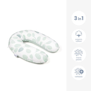 Doomoo Buddy jastuk za trudnice - Leaves aqua green, jastuk za trudnice, , jastuk za dojenje, prvakupovina za bebe, oprema za mame i bebe, jastuci za bebe, doomoo, doomoo srbija